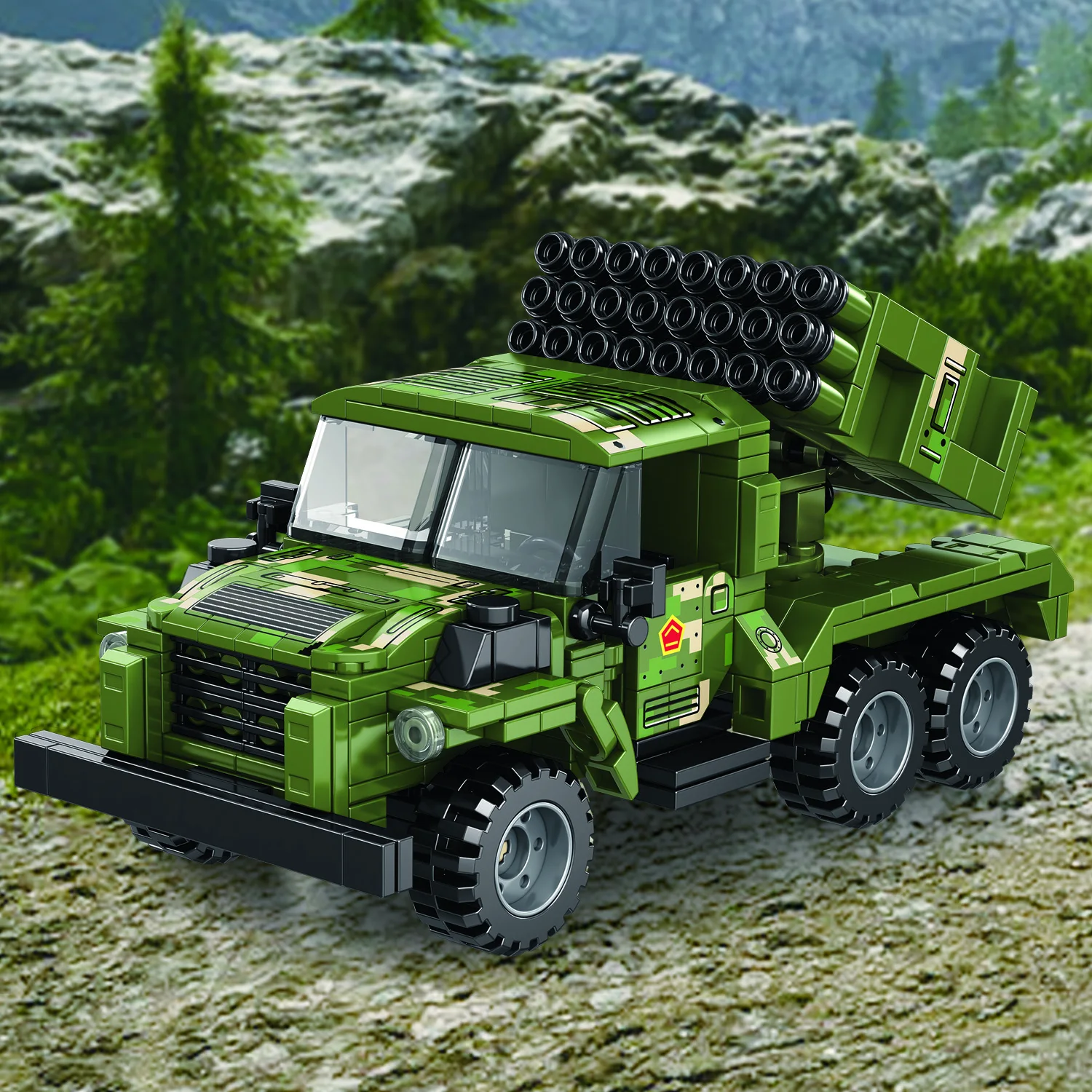 

490PCS Rocket Car Building Blocks Toys Model Rocket Car Assemble Puzzle Bricks Toy Sets For Kid Desktop Ornament Gifts