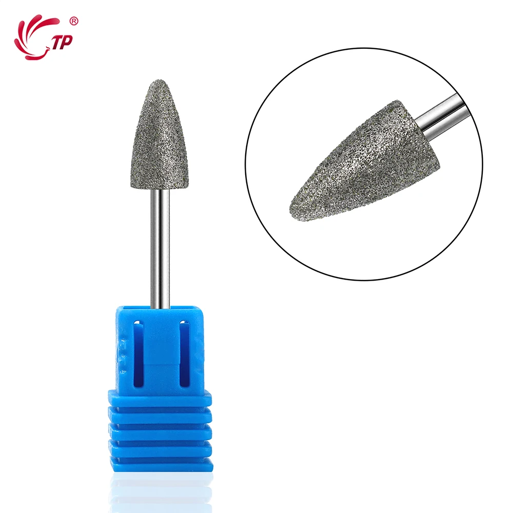 Tp Conus Nail Boren Diamant Nail Freesbit Voor Manicure Elektrische Cuticula Schoon Roterende Burr Nagels Cutter Accessoires Tools