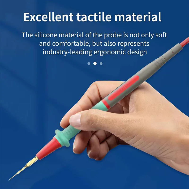 JCID ZF005 Multímetro Pen Probe, Ultra-Sharp, Soft, Anti-Scalding, Fio de Silicone para Multímetro Digital