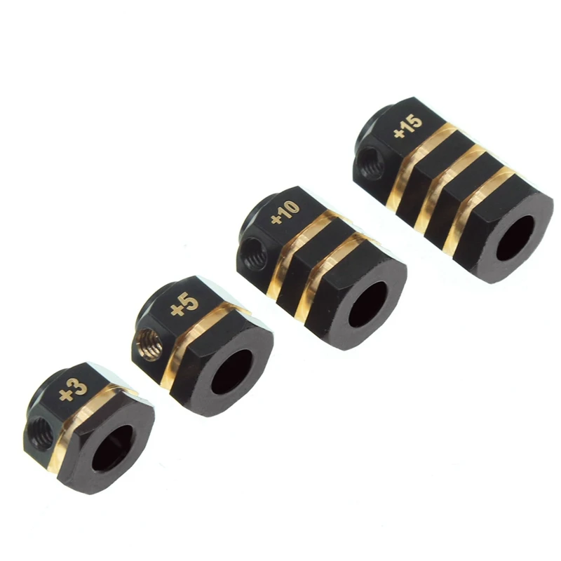 4Pcs Brass Counterweight 12Mm Wheel Hex Hubs Extended Adapter For Traxxas TRX4 TRX6 1/10 RC Car Parts