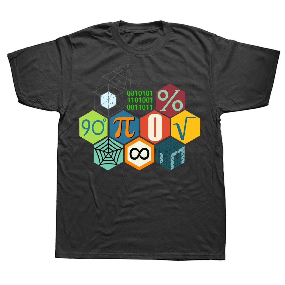 

Футболка мужская хлопковая с коротким рукавом, забавная математическая геометрия, уличная одежда с графическим принтом, подарок на день рождения