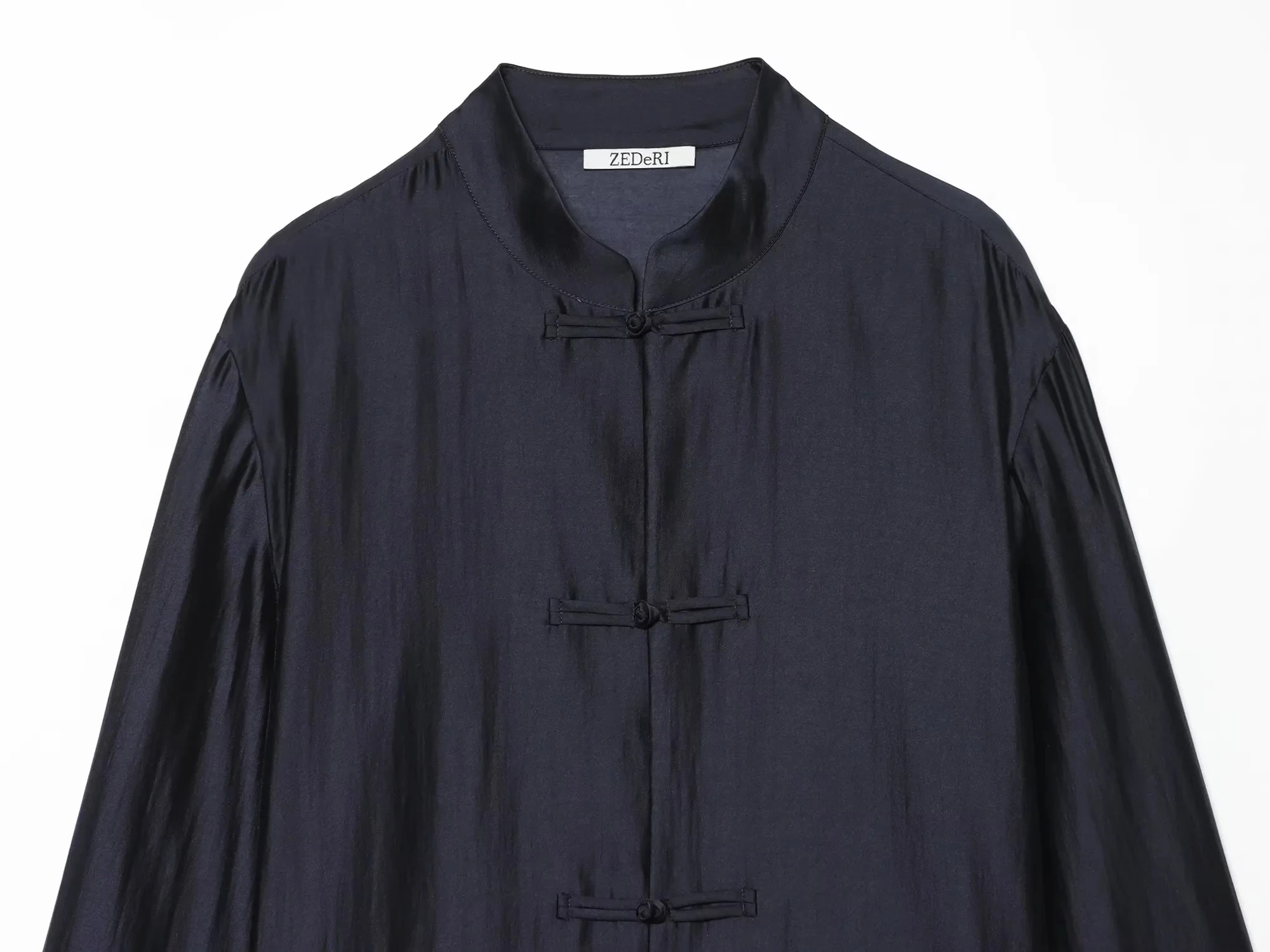 KONDALA Lässige Chic Damenbluse, einfarbig, O-Ausschnitt, einreihig, Langarm, mit Taschen, lockeres Hemd, Mode 2026 Sommerurlaub Bluse – Detail 18