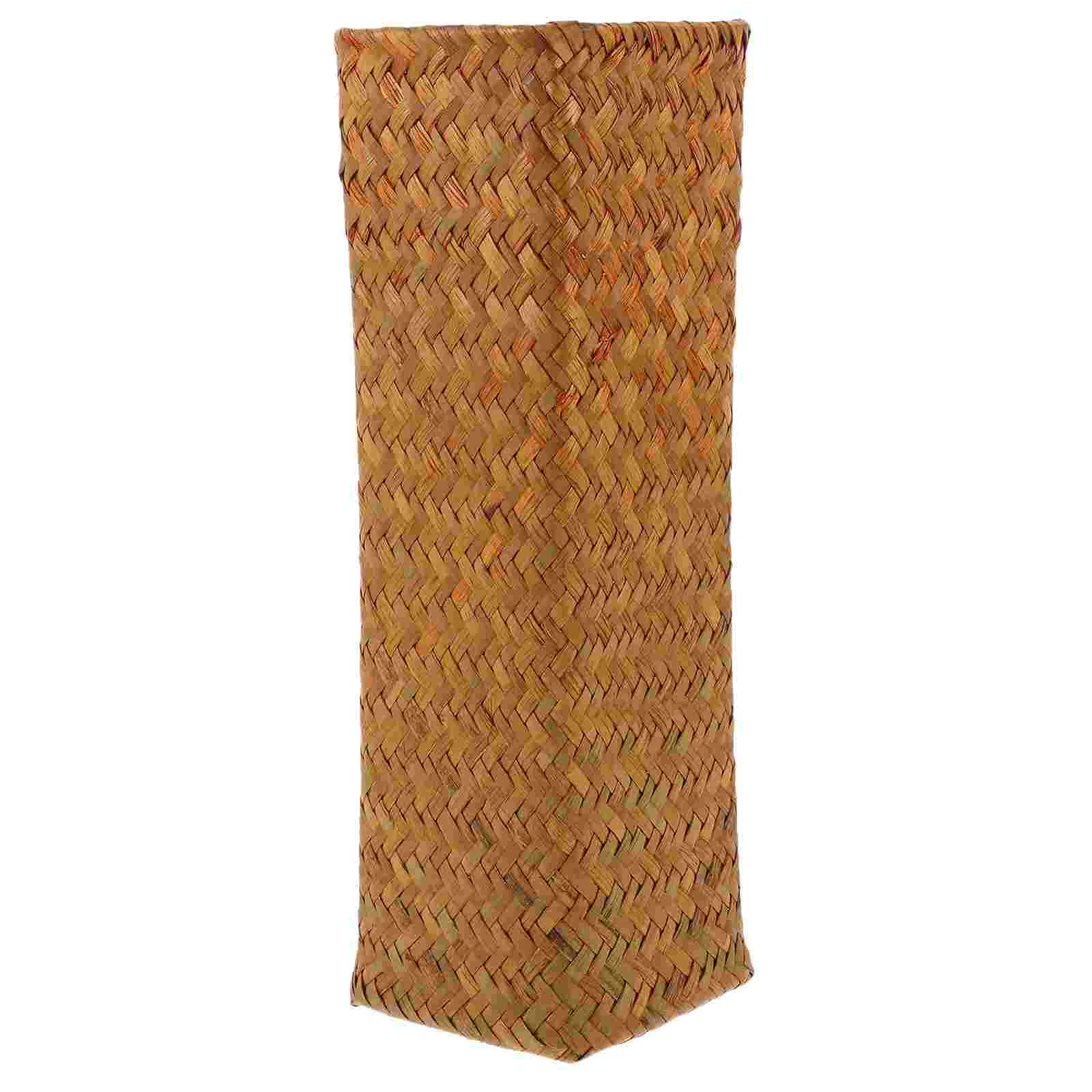 

Woven Straw Flower Vase Rustic Style Decorative Vase Household Straw Vase Decor Woven Design Vase Dried Flower Arrangement Vase