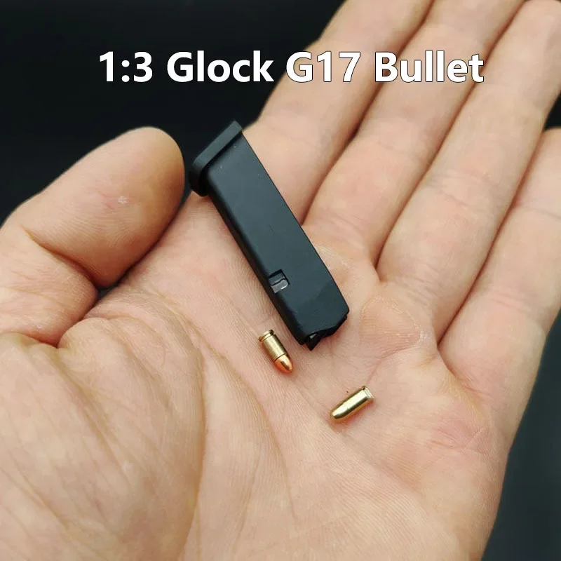 1PCS Miniature Model 1:3 Glock G17 Parts Bullet / Magazine / Cover / Metal Box Alloy Mini Toy Gun Model Accessories