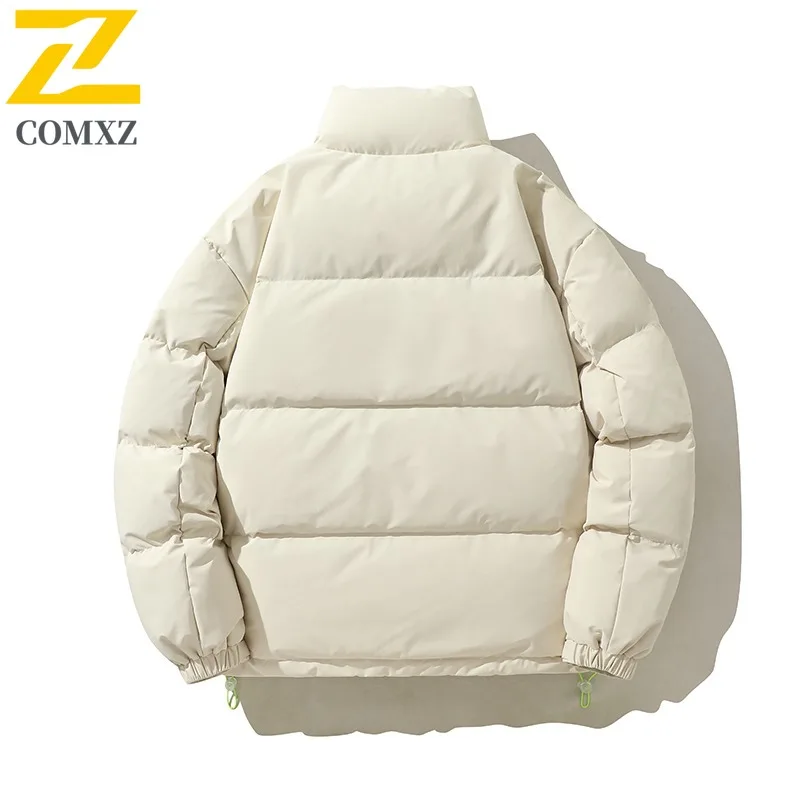 COMXZ Stand Collar Classic Down Jacket For Men Korean Style Thick Warm Parka Daily Use Light Cold Proof Winter Down Coat