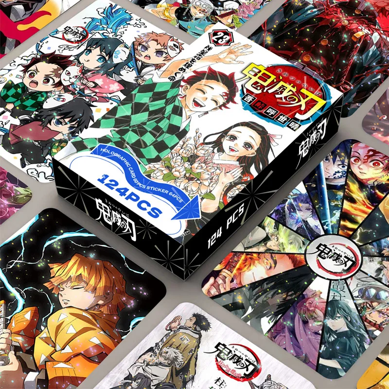 124-pcs-demon-slayer-kimetsu-no-yaiba-brinquedo-cartoes-colecionaveis-personagens-dos-desenhos-animados-tanjirou-nezuko-estudante-favorito-adesivo-cartoes-gif