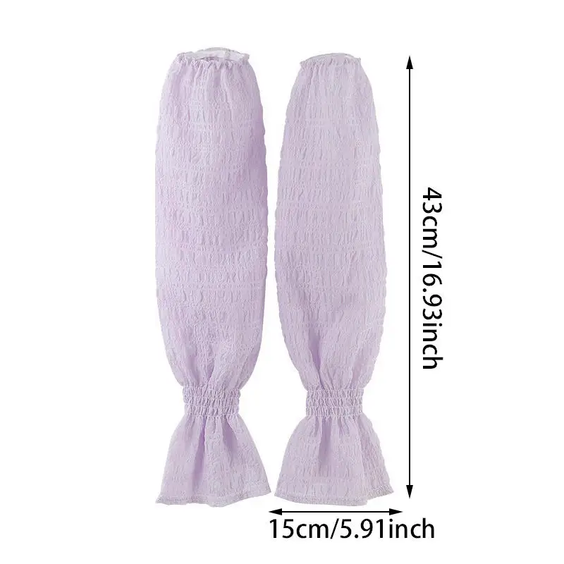 Summer Long Sleeves Women Lace Cycling Driving Arm Warmers Uv Protection Loose Cool Hand Sleeves Fashion Fingerless Gloves