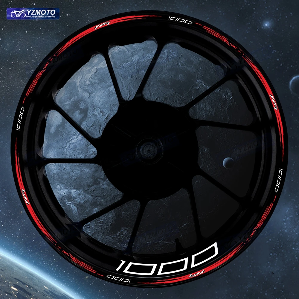 

For Honda Z1000 Motorcycle Accessories Front Rear 17 Inch Wheel Hub Racing Decal Sticker Reflective Rim Stickers Decoration