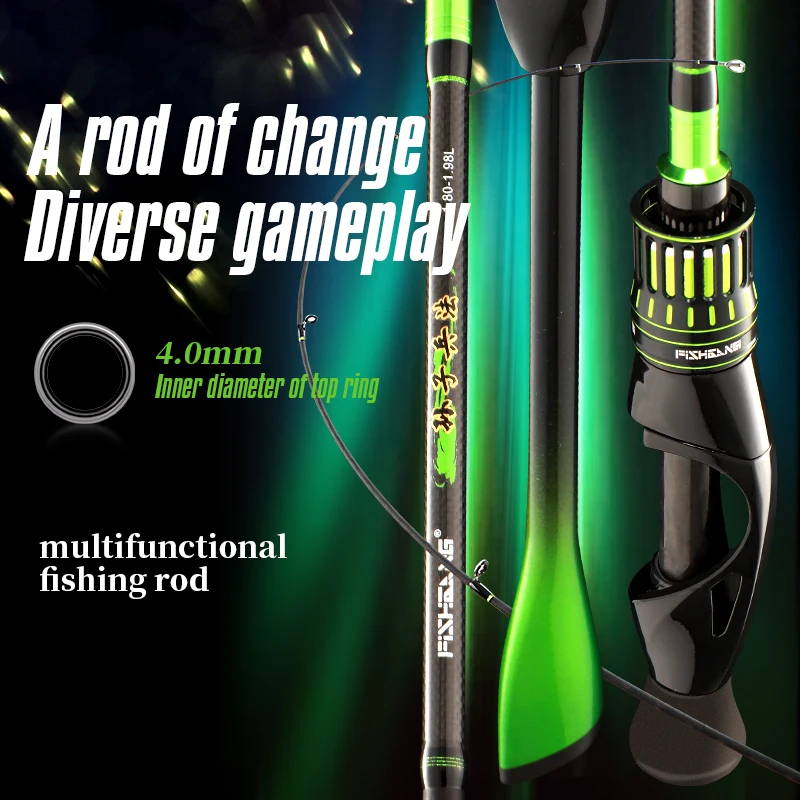 

Carbon Spinning Fishing Rod L Power Lure Rod Bass Pike Fishing Travel Rods 1.5-1.68m/1.68-1.8m/1.8-1.98m/1.98-2.16m/2.16-2.28m