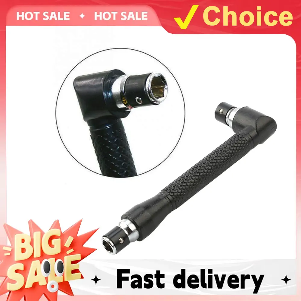 

L тип 1/4 шестигранная отвертка 90 ° Двусторонняя ручка, черный гаечный ключ 6,35 мм