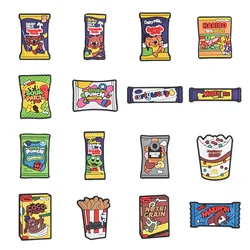 UK Fast Food Shoe Decoration Cartoon Snacks Shoe Charms Silicone Jelly Food Shoe Accessories For Clog Birthday Christmas Gifts