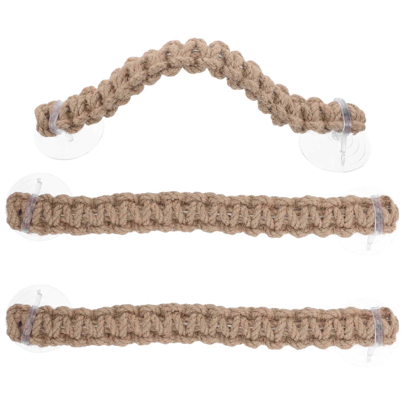 

3pcs Pet Climbing Rope For Hermit Crab Habitat Reptile Tank Hanging Swing Braided Ladder Terrarium Decor Reptile Accessories