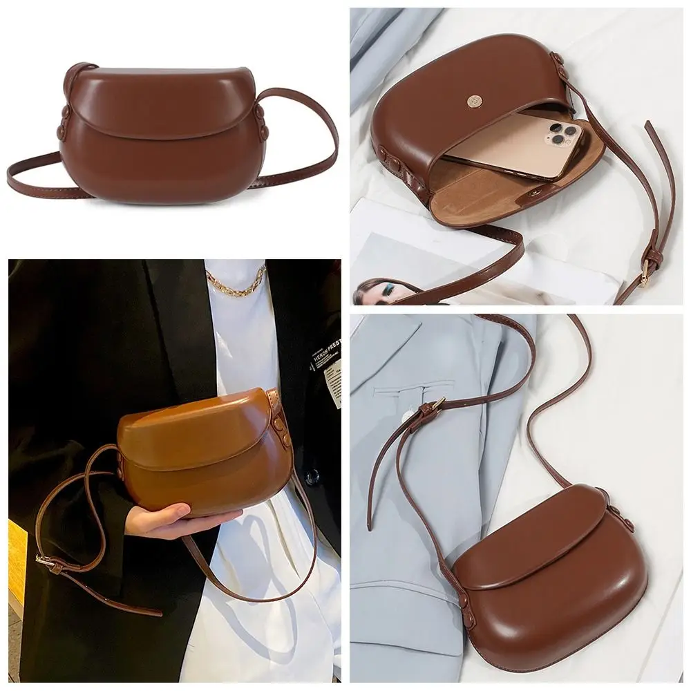 Einfache Glänzende Leder-Umhängetasche für Damen, Bonbonfarbene Klapphandtasche, Lässige Umhängetasche, Luxuriöse Geldbörse, Satteltasche, Schultertasche – Detail 4