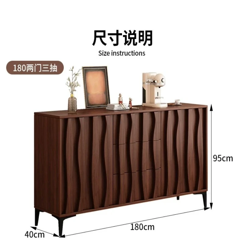 

LH Vintage Style Balcony Cabinet Solid Wood Wall-Mounted Integrated Home Dining Sideboard Storage Rack