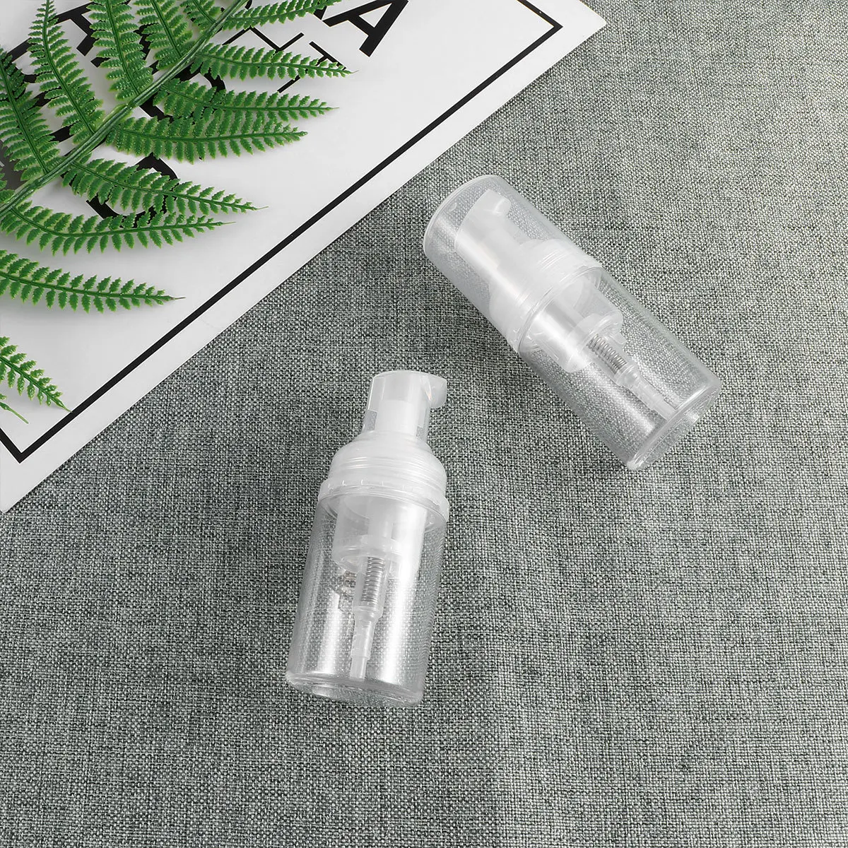 

5Pcs Travel Foaming Bottles Small Transparent Refillable Pump Containers Leakproof for Shampoo Conditioner Lotion Body Wash