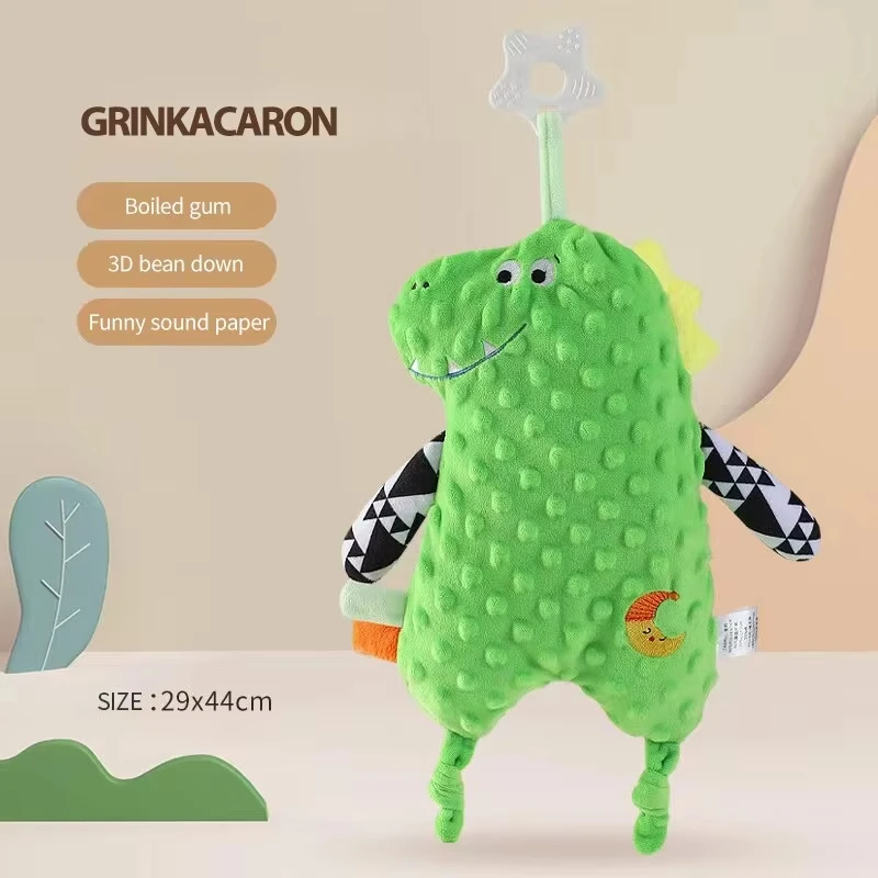 Asciugamano in peluche comfort per neonati – Adorabili bambole rilassanti con animali con morbido tessuto, perfetto per il sonno e la sicurezza emotiva