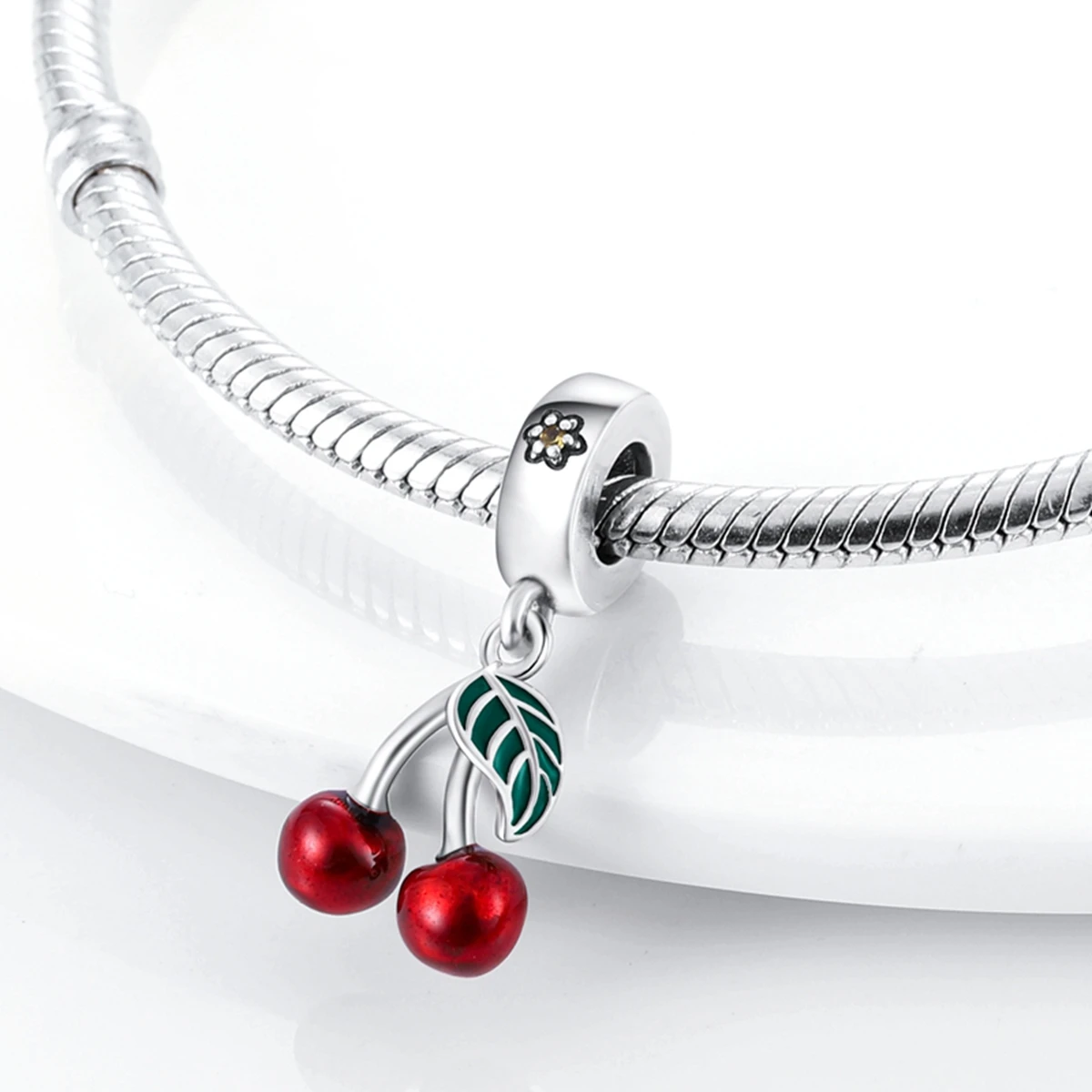 Fruit Charm Bead 925 Silver Strawberry Cherry Avocado Pendant Fit Original Bracelet Diy Fashion Jewelry