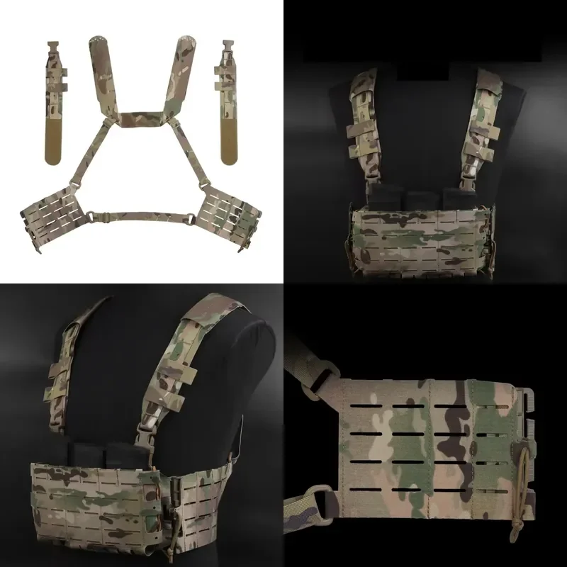 Tactical ARC Chest Rig Kit Convert Plate Carrier Panels to Modular Chest Harness Molle System Vest for Outdoor Hunting