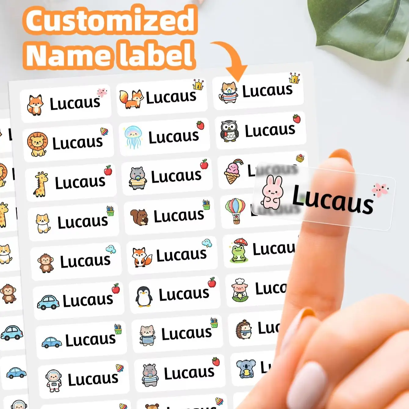 1-240Pcs Custom Waterproof Personalized Text Stickers Outdoor Carry Bags Snack Containers Drink Vessels Accessory Decor Labels