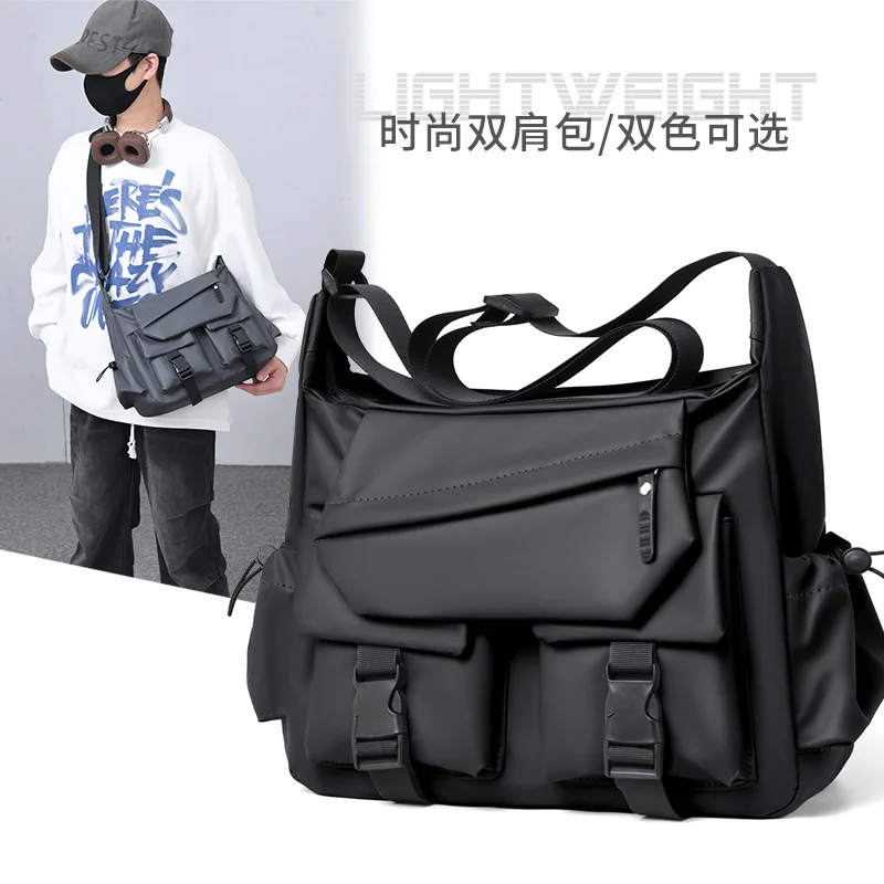 

Men's crossbody bag cargo style crossbody bag large capacity shoulder bag