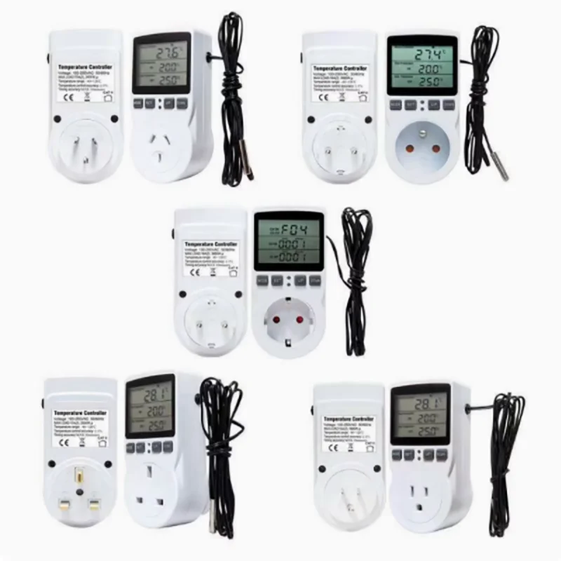 Large screen European, American, and British regulations temperature controller countdown switch socket temperature switch