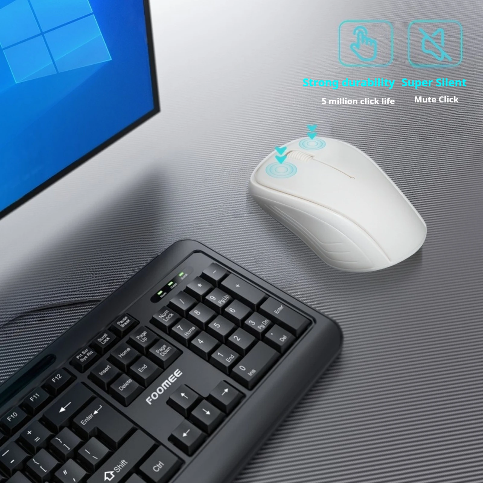 2.4G Wireless Mouse Ultra Lightweight 65g Battery Powered 2*AAA Cheap Budget-Friendly for Office Home PC Laptop