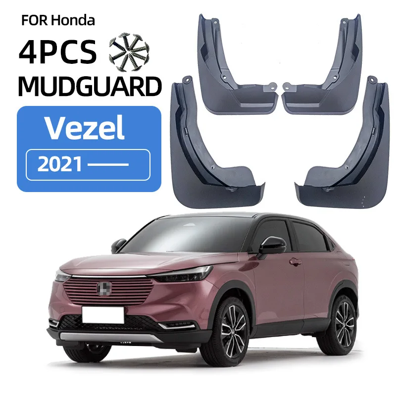 

For 2021-2024 Honda Vezel Mudguards Fender Mudflaps Front Rear Flares Splash Guards Cover Car Accessorie