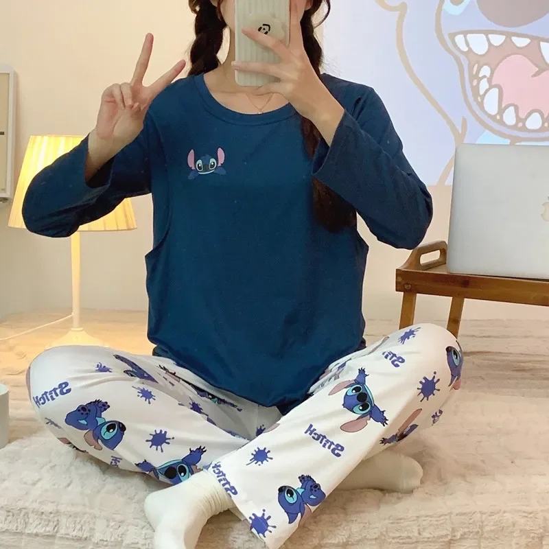 New Women's Breastfeeding Postpartum Breastfeeding Pajamas Cartoon Spring Autumn Cotton Summer Long-sleeved Pajamas