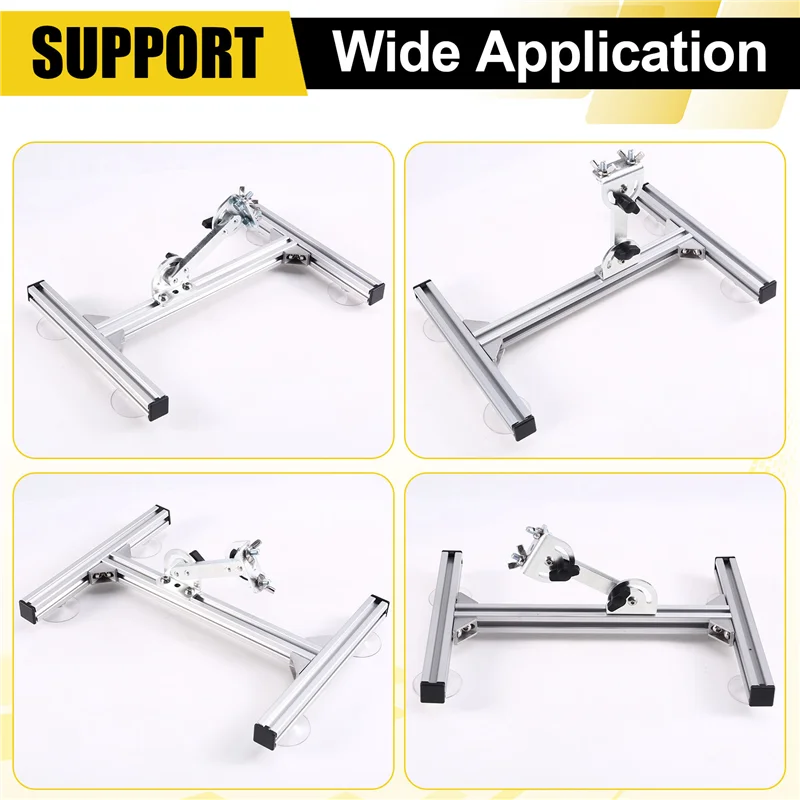 DIY Linear Actuator Bracket Adjustable Angle Linear Reciprocating Motor Bracket Foldable Stand With Suction Cupab13