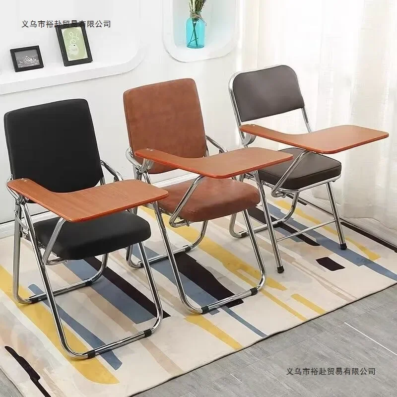 Training Foldable Large writing board with desk board Simple backrest Office Student reporter Desk and chair Integrated meeting