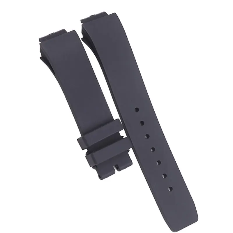 XIANERSHANG New Women 21MM Convex Interface Watchbands Soft Rubber Strap Waterproof Sweatproof Silicone Belt Watch Accessories