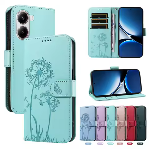 Leather Phone Case for Funda Xiaomi Poco X7 X6 X5 Pro X4 X3 GT NFC Poco F7 F6 F5 Pro F7 Ultra Cases Dandelion Wallet Flip Cover