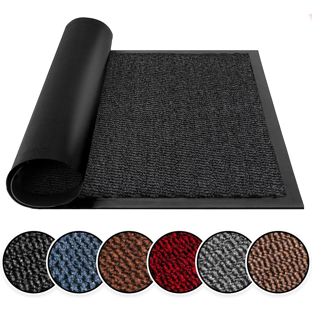 

Washable Door Mats Indoor & Outdoor - Non-Slippery Heavy Duty - Stylish & Large Rubber - Perfect Dust Grabbing Doormats