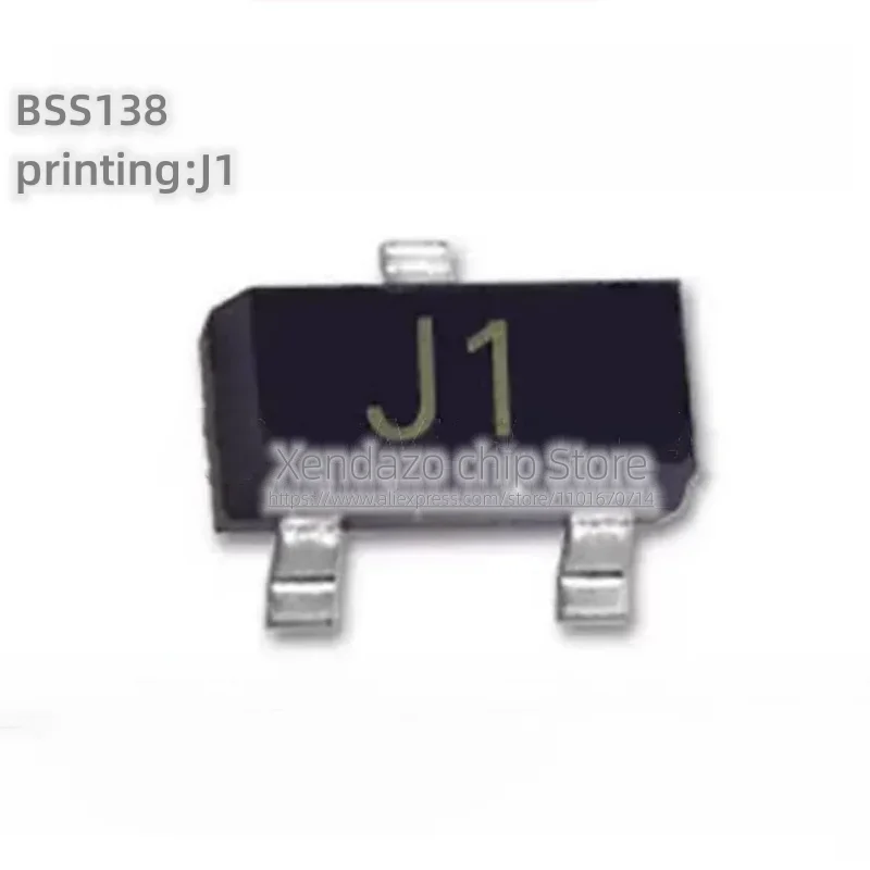 50pcs/lot BSS138LT1G BSS138 Silk screen printing J1 SOT-23 package Original genuine N-channel MOSFET