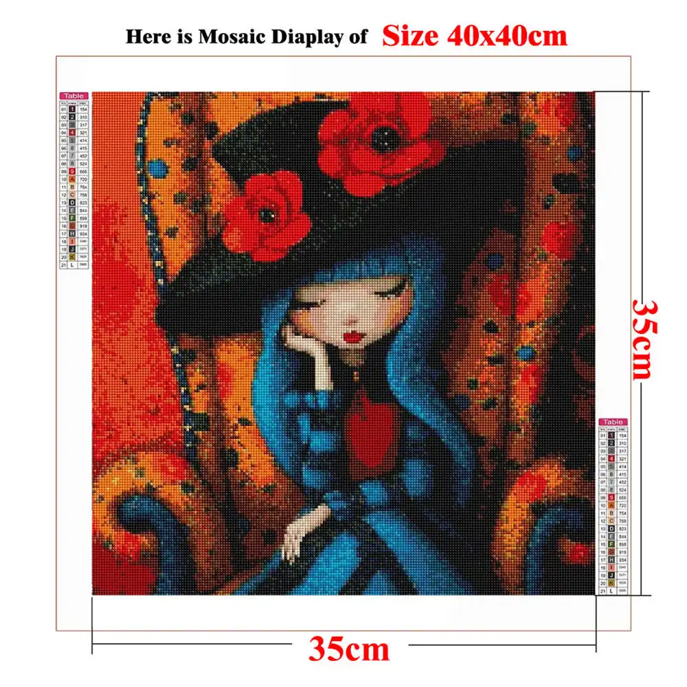 DIY Diamond Painting Mosaic Reading Poster , Girl Book Picture Rhinestones Quiet Time Diamond Embroidery Cross Stitch Crafts
