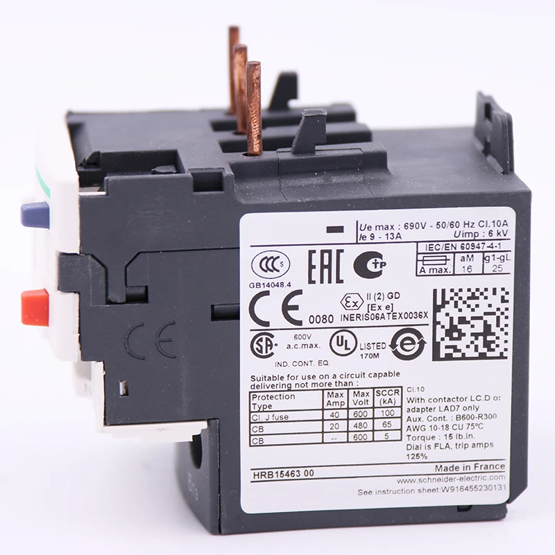 LRD16 9-13A 1NO+1NC LR-D16 Screw clamp Differential Thermal overload relay