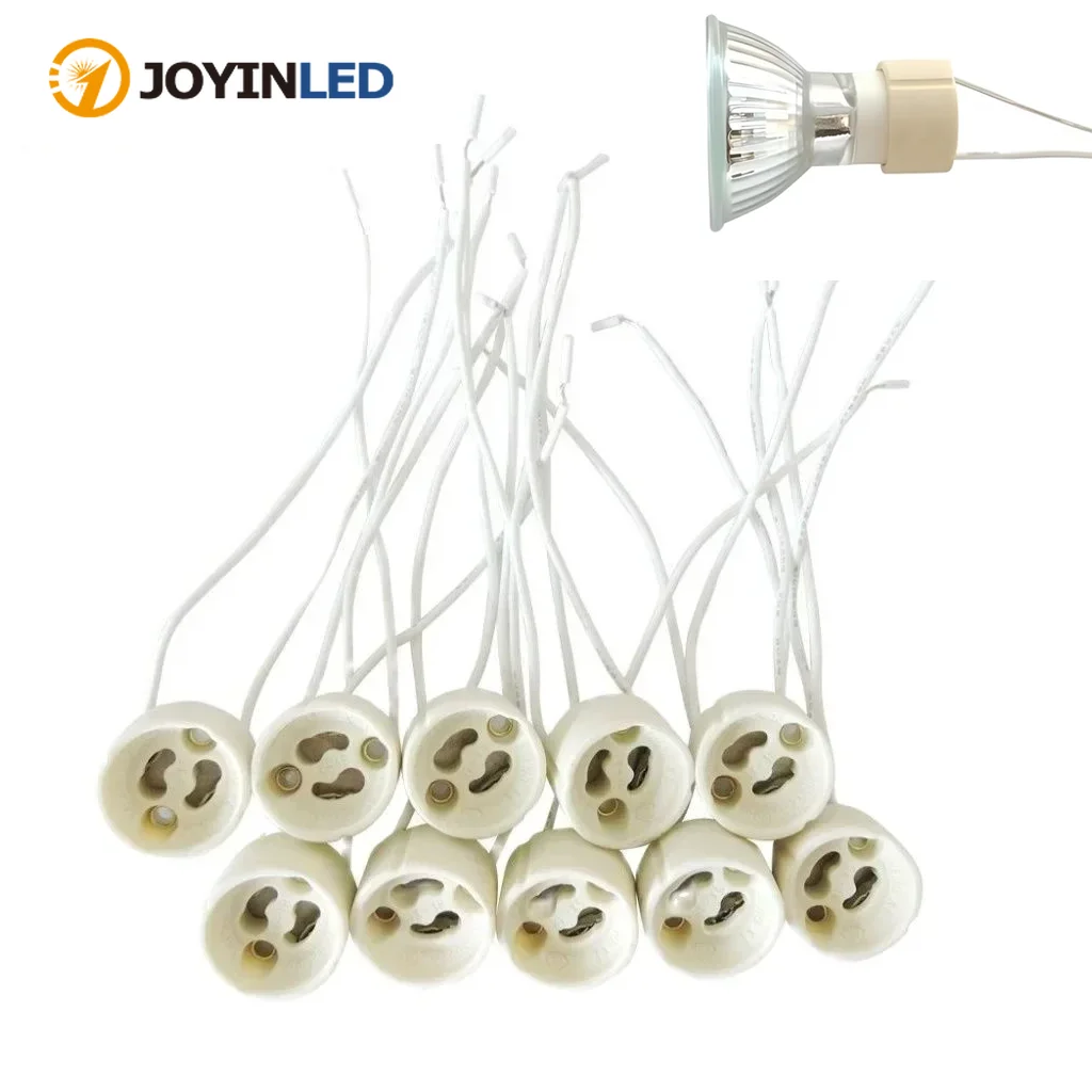 

1/5PCS MR16 GU10 Socket Lamp Holder with Wire Ceramic Halogen Pottery Adapter Extension Wire Connector for LED Halogen Light