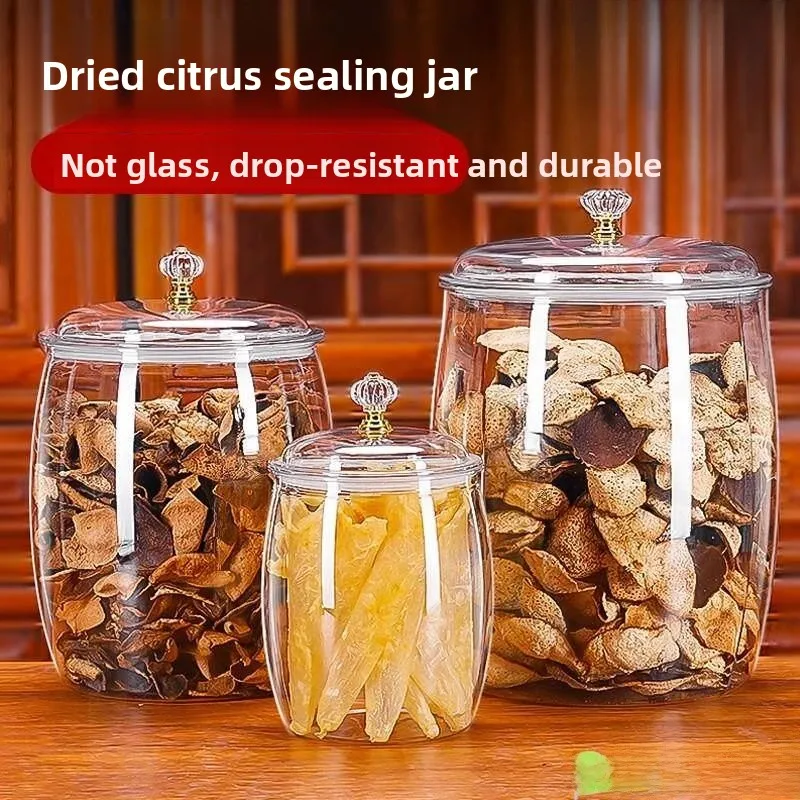 

Пищевая пластиковая акриловая герметичная банка для хранения сушеной апельсиновой цедры, коммерческого рыбьего желатина, влагонепроницаемая, с широким горлом