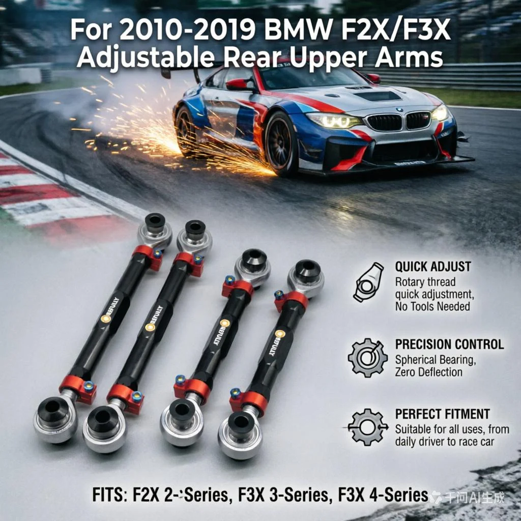 

Adjustable Rear Upper Control Arms for 2010-2019 BMW F2X F3X Series Enhanced Stability Suspension Upgrade