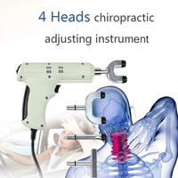 New 4 Heads Chiropractic Aadjusting Instrument Electric Correction Gun Spine Chiropractic Impulse Adjuster Activator Massager