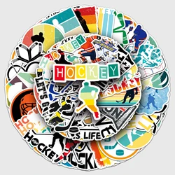 50Pcs Hockey series Cartoon Cute Waterproof Sticker Skateboarding Snowboard Retro Vinyl home decal Sticker