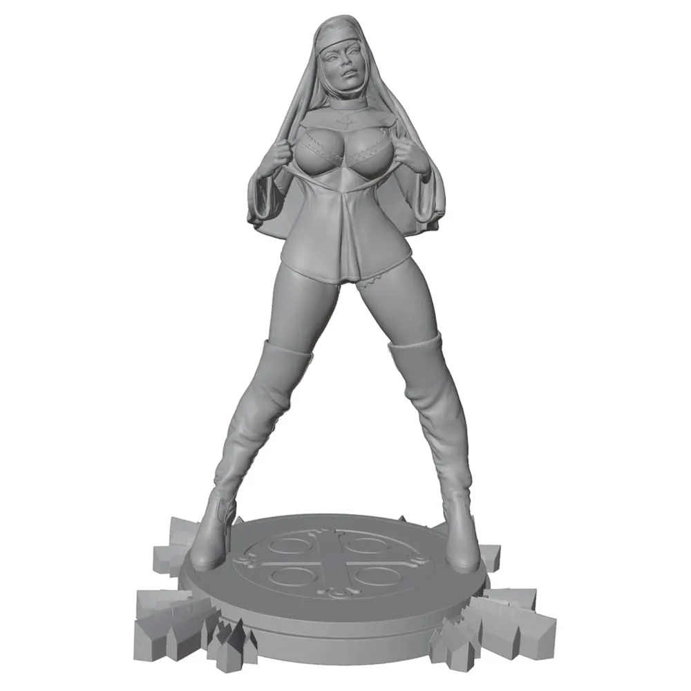 Ornement de bureau 1/24/12/6, kit de modèle en résine d'une jeune fille attrayante, modèle miniature GK imprimé en 3D, poupée grise, modèle de poupée à faire soi-même, non coloré