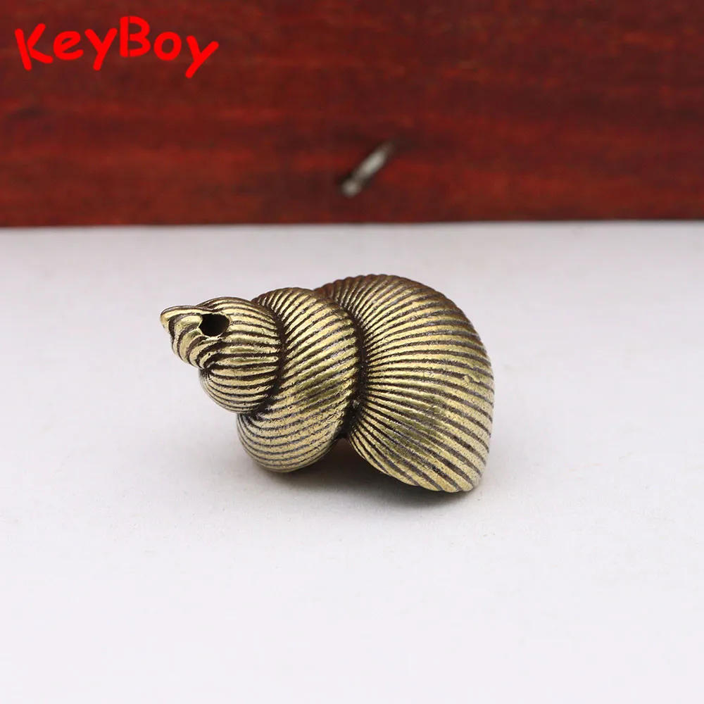 Brass Conch Shell Keyring Hangings Jewelry Motorcycle Car Key Chain Rings Pendants Vintage Men Keychains Accessories Lucky Gifts