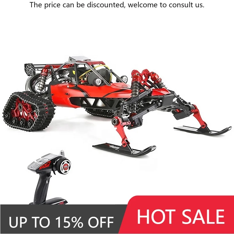 

Rofun BAHA450AS Профессиональные сани трекового типа RC Snow Baja Багги Снегоход W/ 2,4 ГГц ЖК-дисплей с дистанционным управлением 45cc Nitro Gas Engine Амортизаторы с ЧПУ