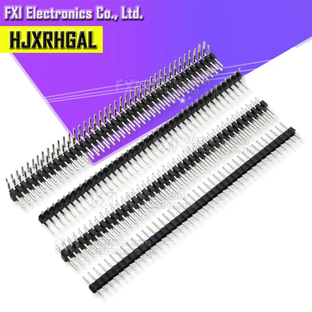 10 buah 40 Pin 1x40 2x40 baris ganda tunggal pria 2.0 Strip konektor Header Pin dapat pecah UNTUK Arduino hitam 2.0MM 90 derajat