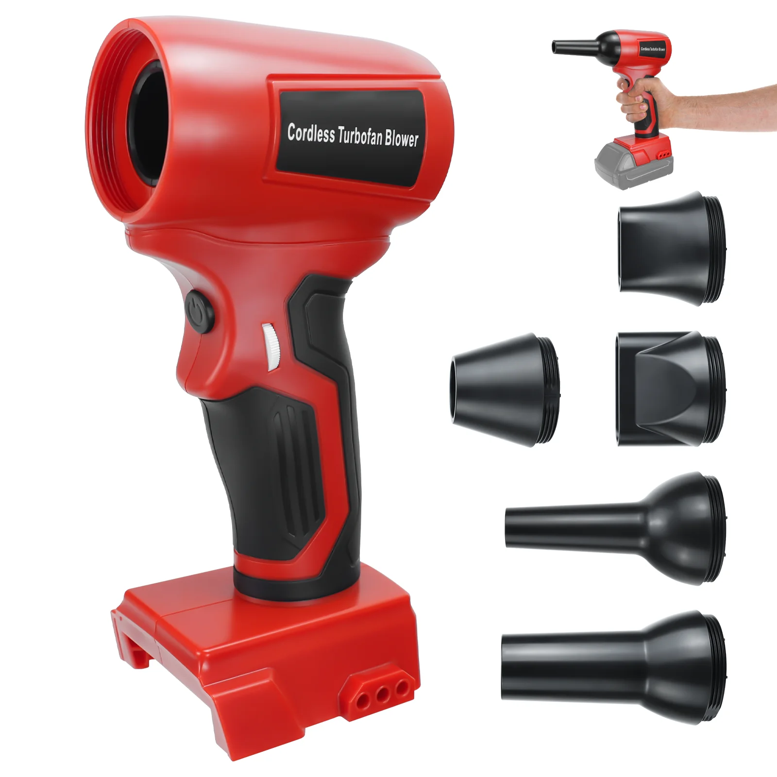 منفاخ هواء كهربائي لاسلكي بمروحة توربو نفاثة بدون فرش 130000 أداة نفخ الغبار بسرعة ستبليس RPM لبطارية ميلووكي 18 فولت #1