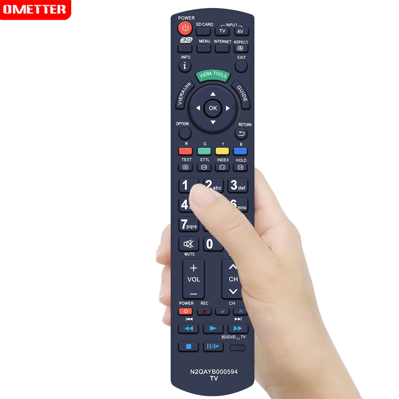 Ersatz für PANASONIC TV Fernbedienung N2QAYB000594 KEINE PROGRAMMIERUNG ERFORDERLICH NEUE