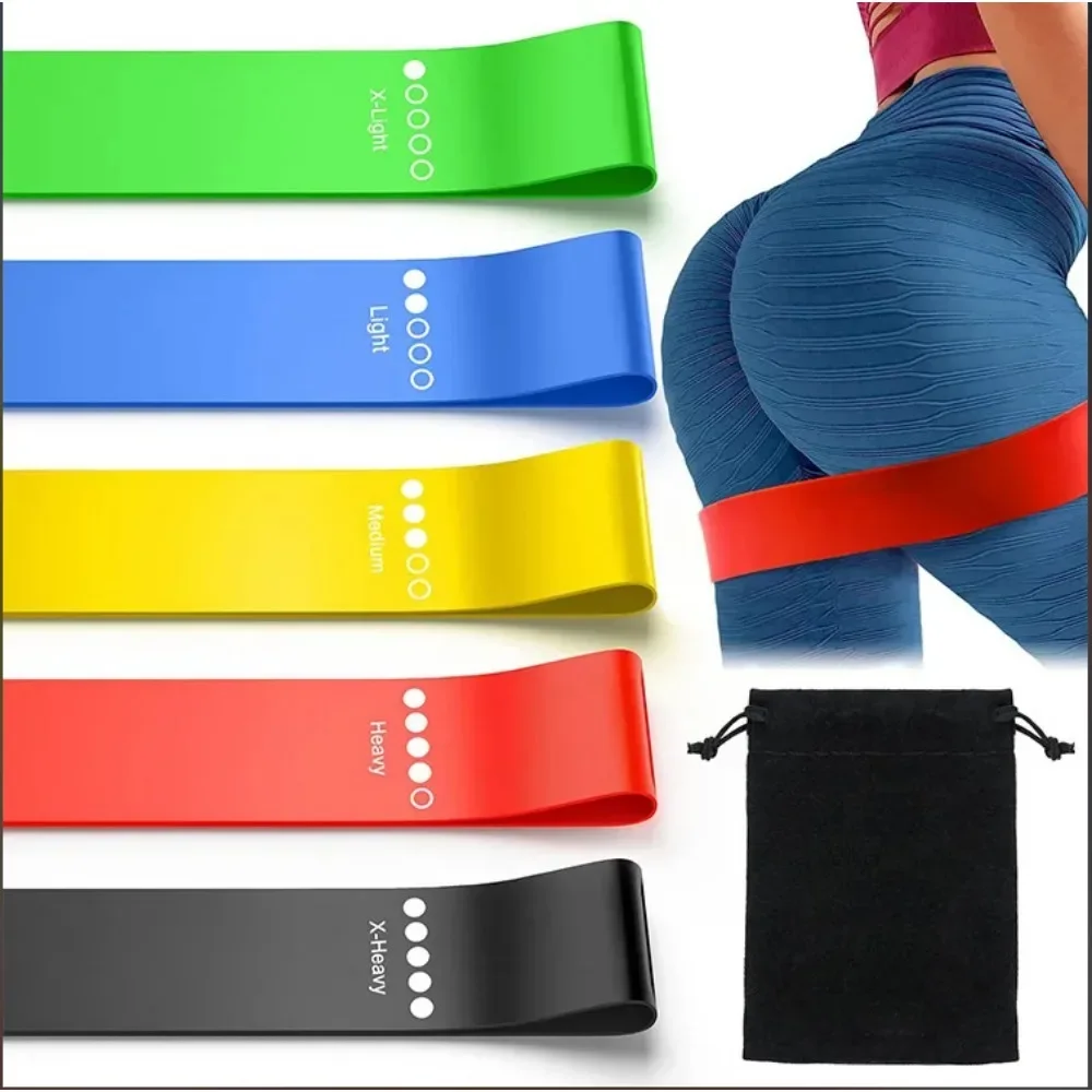 Multi Resistance Yoga Bands Fitness Exercise Hip Booty Bands Elastic Loop Stretch Band for Leg Squat Dance Training