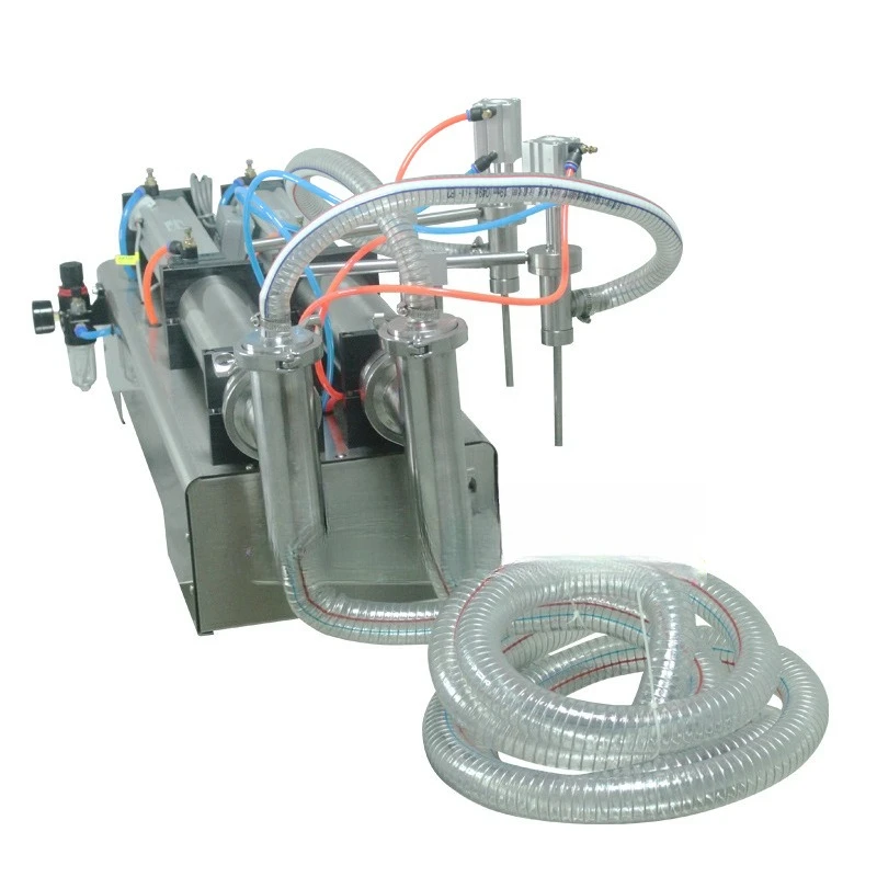 Disinfectant Filling Machine Double Head Pneumatic Liquid Filling Machine 100-1000ml Cosmetics Food Alcohol Filling
