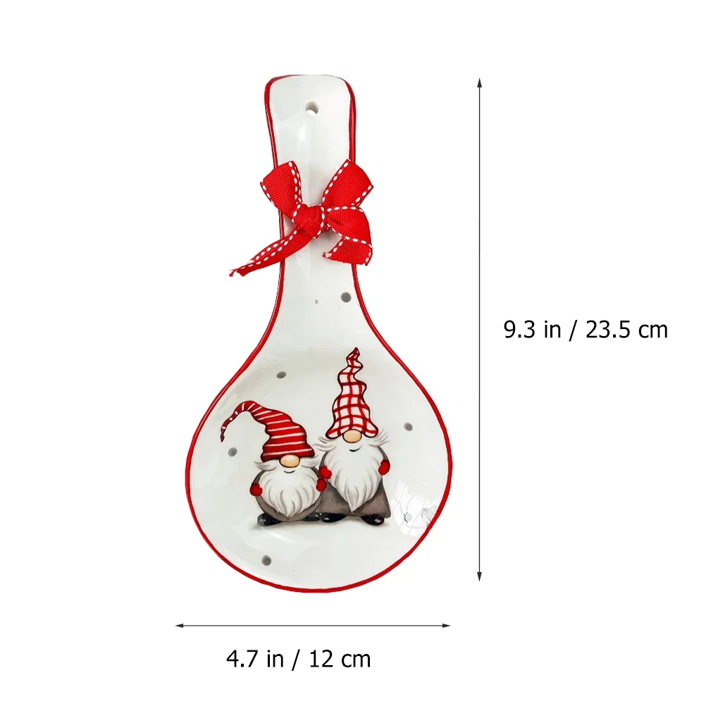 Ceramic Spoon Fork Holder Christmas Chopstick Pillow Tableware ganizer Storage Rack Utensil Rest Holiday Gift Home Decor